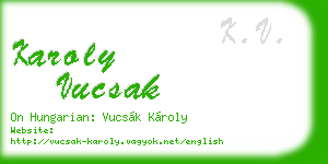 karoly vucsak business card