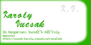 karoly vucsak business card